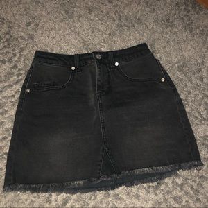 Black Denim Skirt